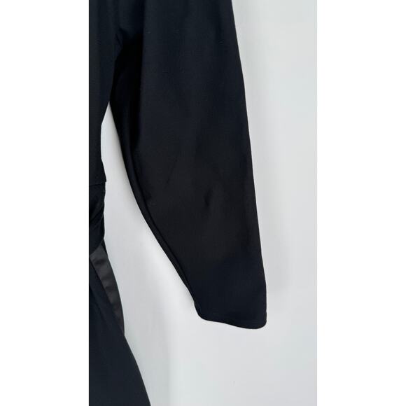 Torrid Womens Mini Tuxedo Dress Plus Size 20 Black Long Sleeve Short Tie Belt - Picture 8 of 13